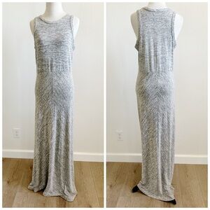 Lou & Grey Gray Ribbed Sleeveless Maxi Dress